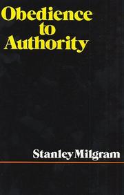 Obedience to Authority by Stanley Milgram book cover