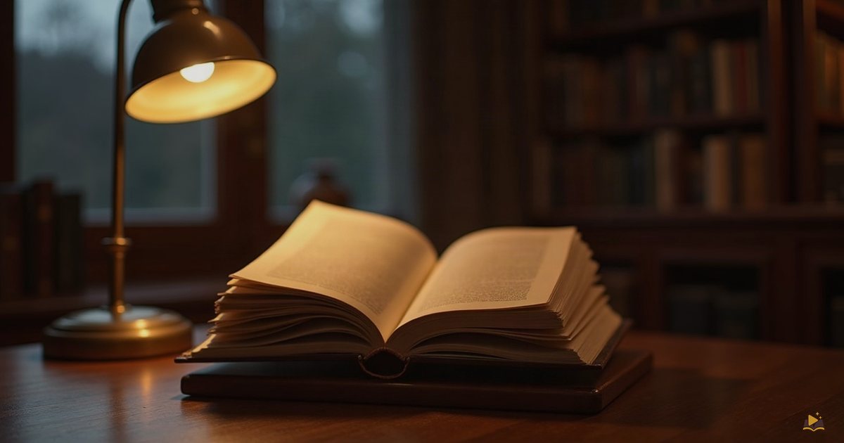 A lamplit reading scene (book stand) for Best Book Accessories Under $25: Bookends, Stands, Lights & More