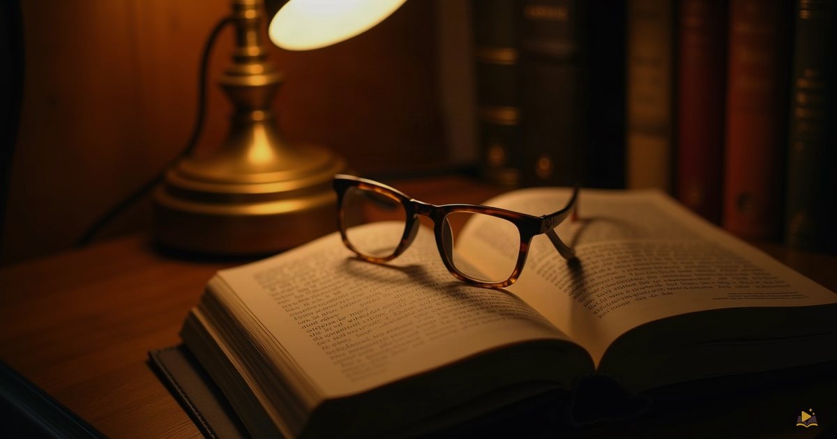 A lamplit reading scene (glasses book) for Best Reading Glasses That Don't Look Like Reading Glasses (2026)