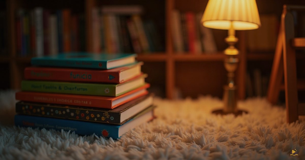 A lamplit reading scene (kids books) for Dolly Parton's Imagination Library: How to Sign Up & What It Sends