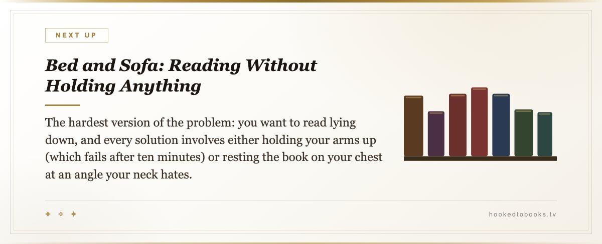 More Reading Gear — If you're still thinking about the hardware three chapters in, it's the wrong one.