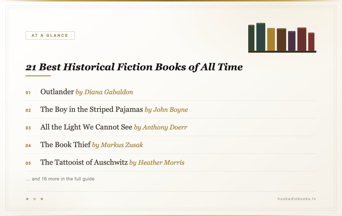 At a glance: top picks from Best Historical Fiction Books, by Era
