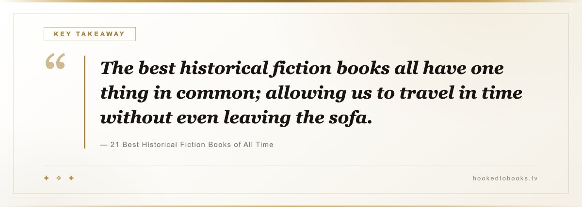 Key takeaway from Best Historical Fiction Books, by Era: βIt won the Pulitzer Prize, it's accessible to readers who don't usually pick up historical fiction, and it's widely considered one of the best WWII novels of the last decade.β