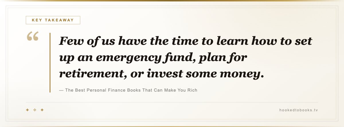 Key takeaway from Best Personal Finance Books: βIt reframes every purchase in terms of the hours of your life it actually cost to earn that money, a mental shift that holds up regardless of which specific budgeting system you end up using.β