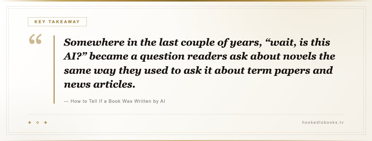 Key takeaway from How to Tell If a Book Was Written by AI: “Somewhere in the last couple of years, “wait, is this AI?” became a question readers ask about novels the same way they used to ask it about term papers and news articles.”
